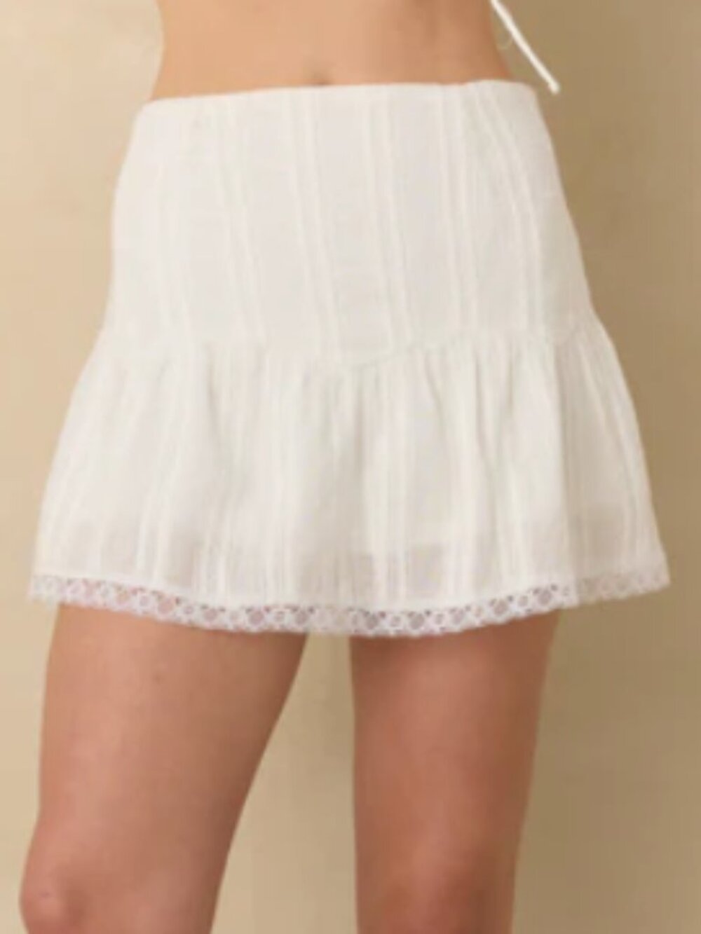 BRAND NEW VINTAGE HAVANA Mini Skirt with Lace Trim